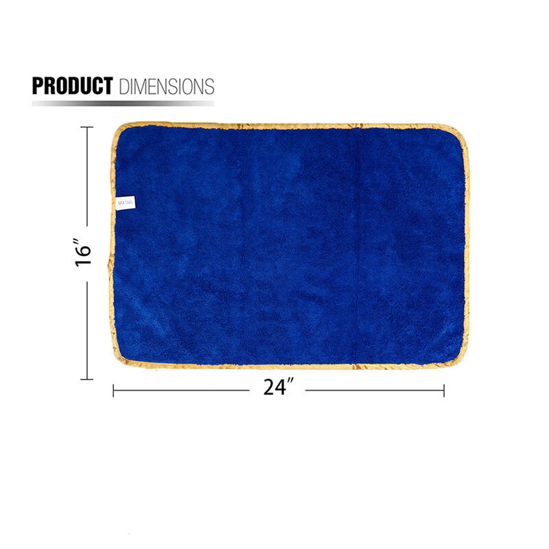 Large Microfiber Car Drying Towels Super Absorbent Scratch Free 16 "x 24" Blue gallery