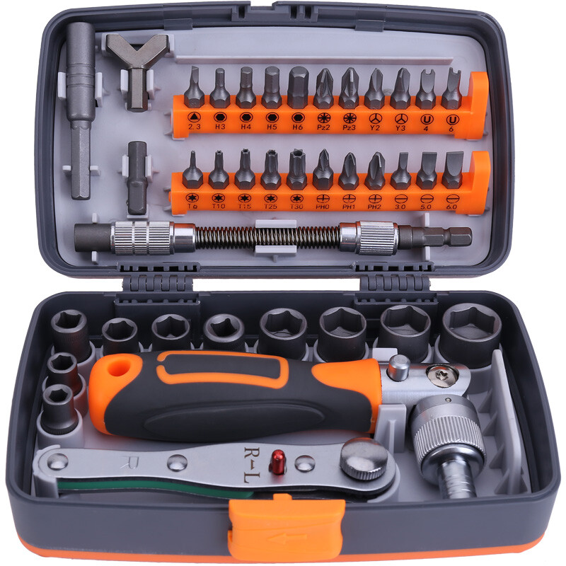 38pcs Mini Mechanics Tool Set Socket Ratchet Screwdriver Wrench Repair Tool Kit gallery