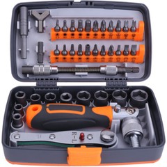 38pcs Socket Ratchet Screwdriver Wrench Repair Tool Kit Mini Mechanics Tools