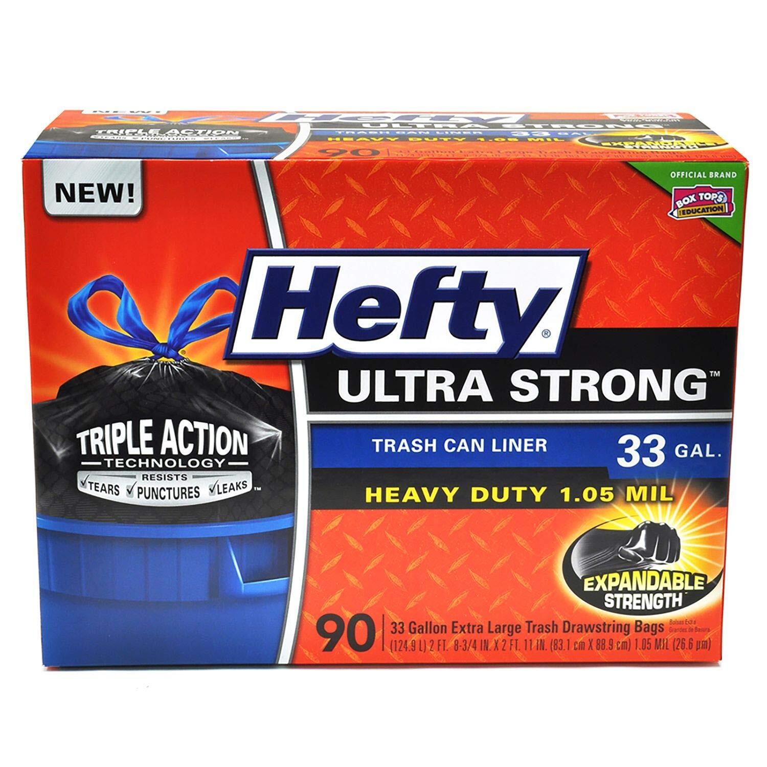Hefty 33 gallon Ultra Strong Black, 90Count, 9 Lb gallery