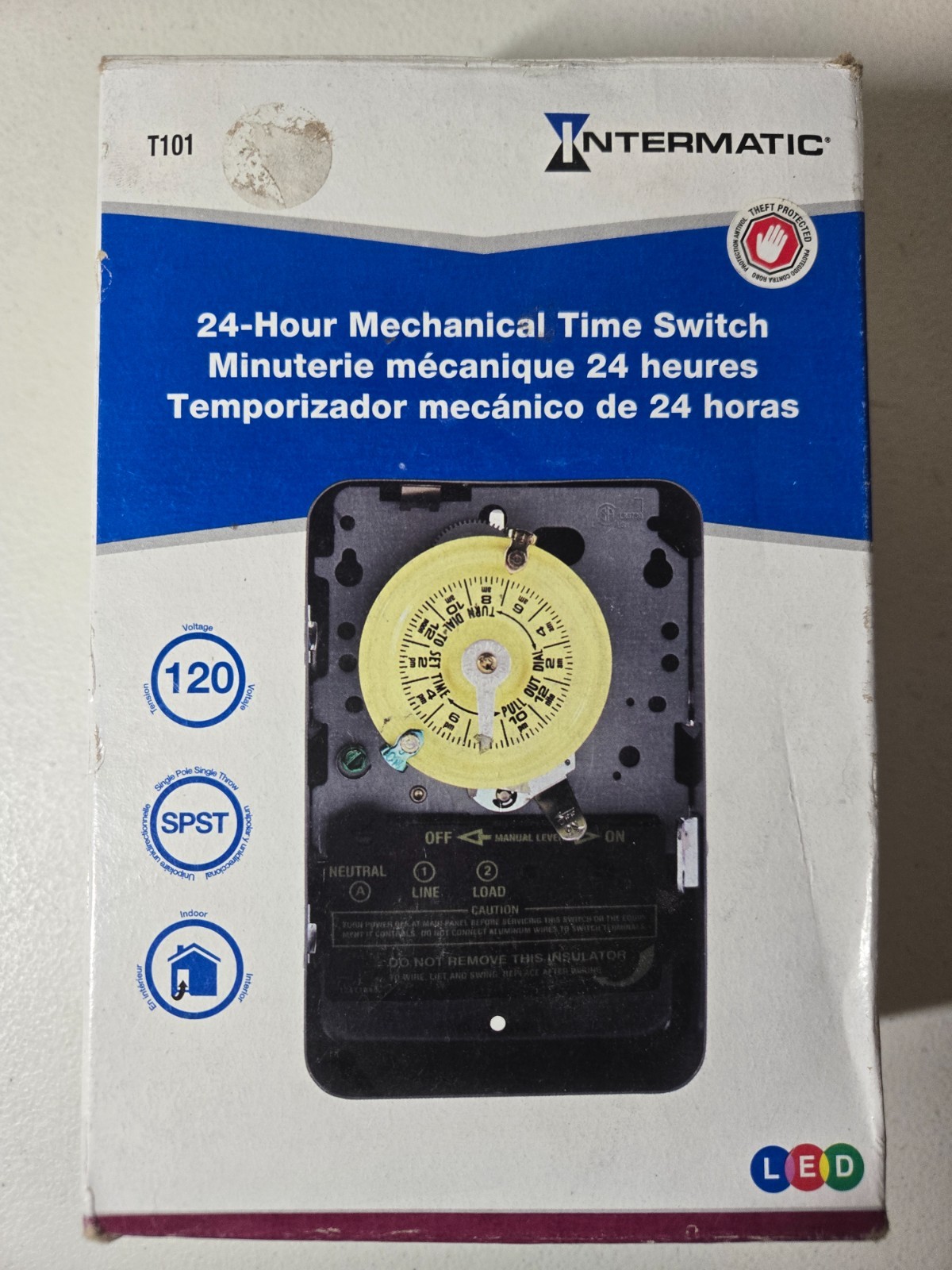 Intermatic T101 120V 40A 24-Hour SPST Indoor/Out Mechanical Time Switch gallery