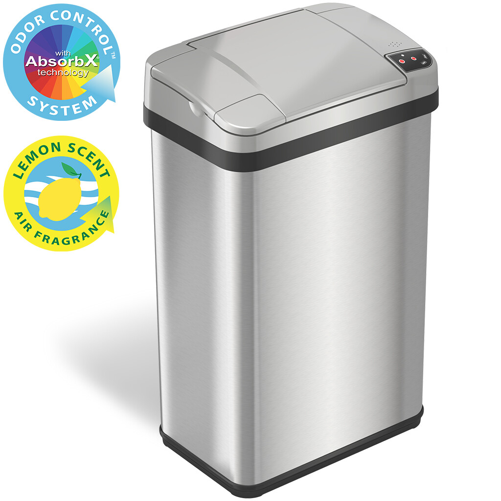 Best 4 Gallon Stainless Steel Automatic Bathroom Office Touchless Sensor Can gallery