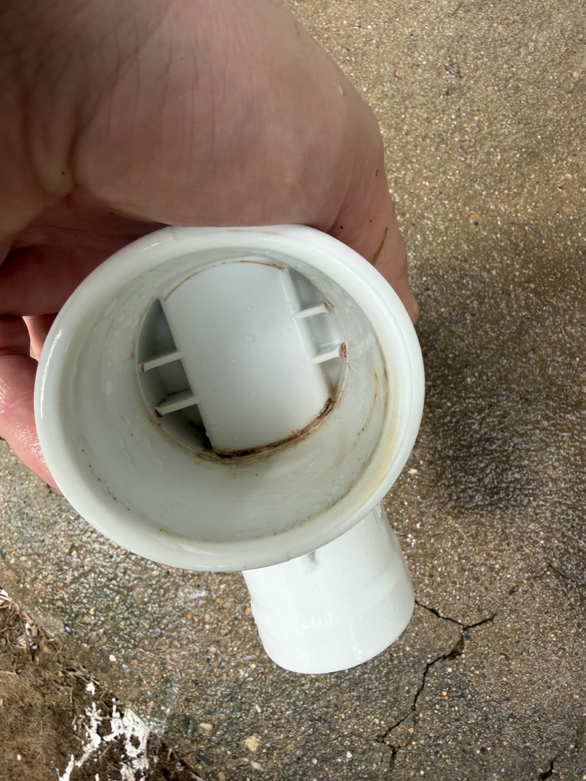 Used Intex White Plastic T-Connector for 18'X48" Prism Frame Pool, Part # 12803 gallery