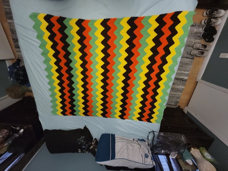 Hand-Crocheted Chevron Blanket gallery