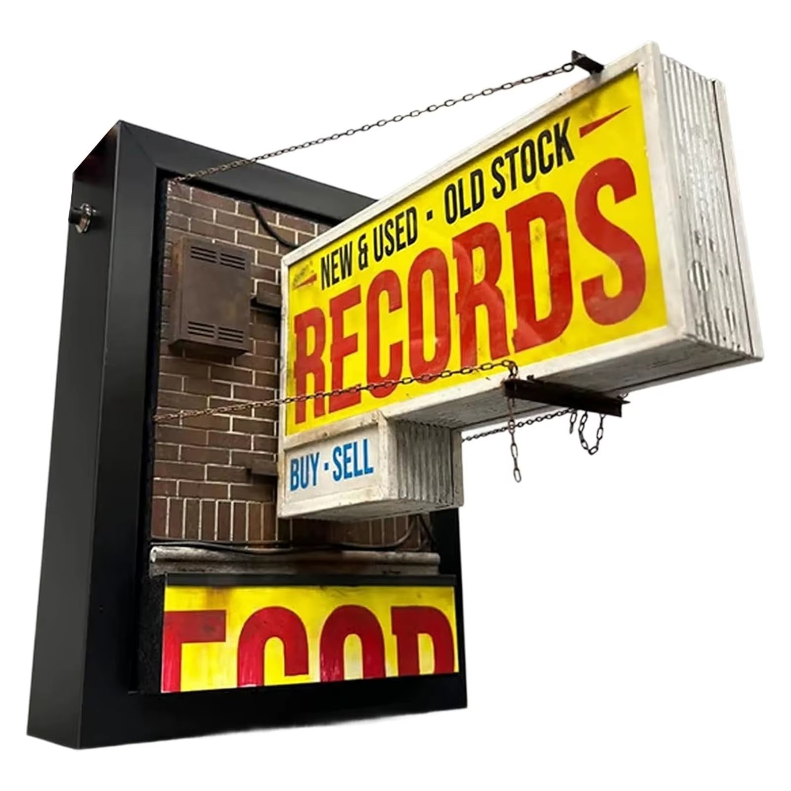 Retro Record Store Wall Light Vintage Lamp Bedroom Cafe Decor gallery