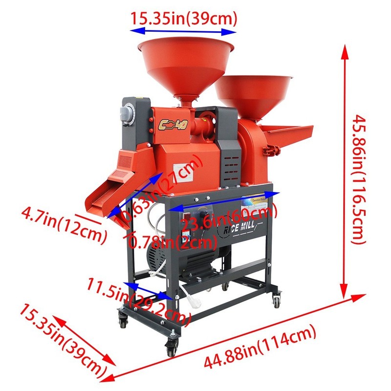 Rice Milling and Crushing Machine Combined Rice Mill Grinder 220V Iron Machine gallery