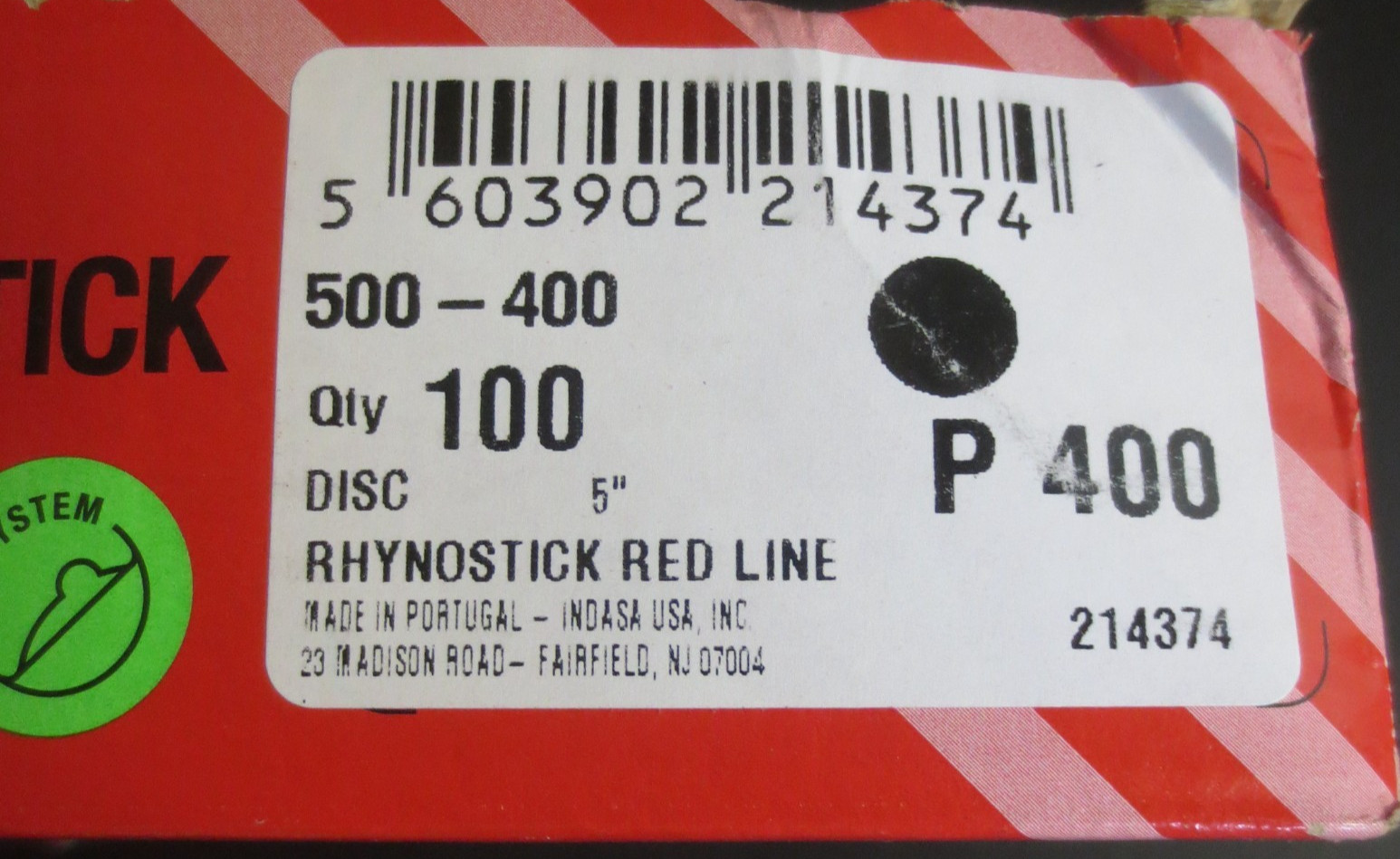 Indasa 5" Rhynostick RedLine PSA Solid Sanding Discs, 500 Series - 100 QTY gallery