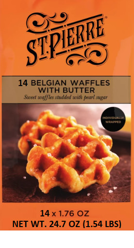 St. Pierre Breakfast Sweet Belgian Waffles with Butter (14 waffles) 1.54Lbs 700g gallery