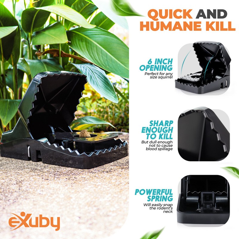 eXuby Squirrel Trap (2 pack) - Powerful Spring - 96% Instant Kill -Easy Setup gallery