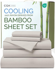 Cooling Split King Bed Sheets – 100% Bamboo Rayon – Ultra Soft Luxury Set