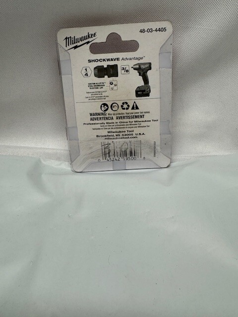 Milwaukee Quick Change impact Adapter 48-03-4405 Shockwave 1/4" Hex Sq 3/8" gallery