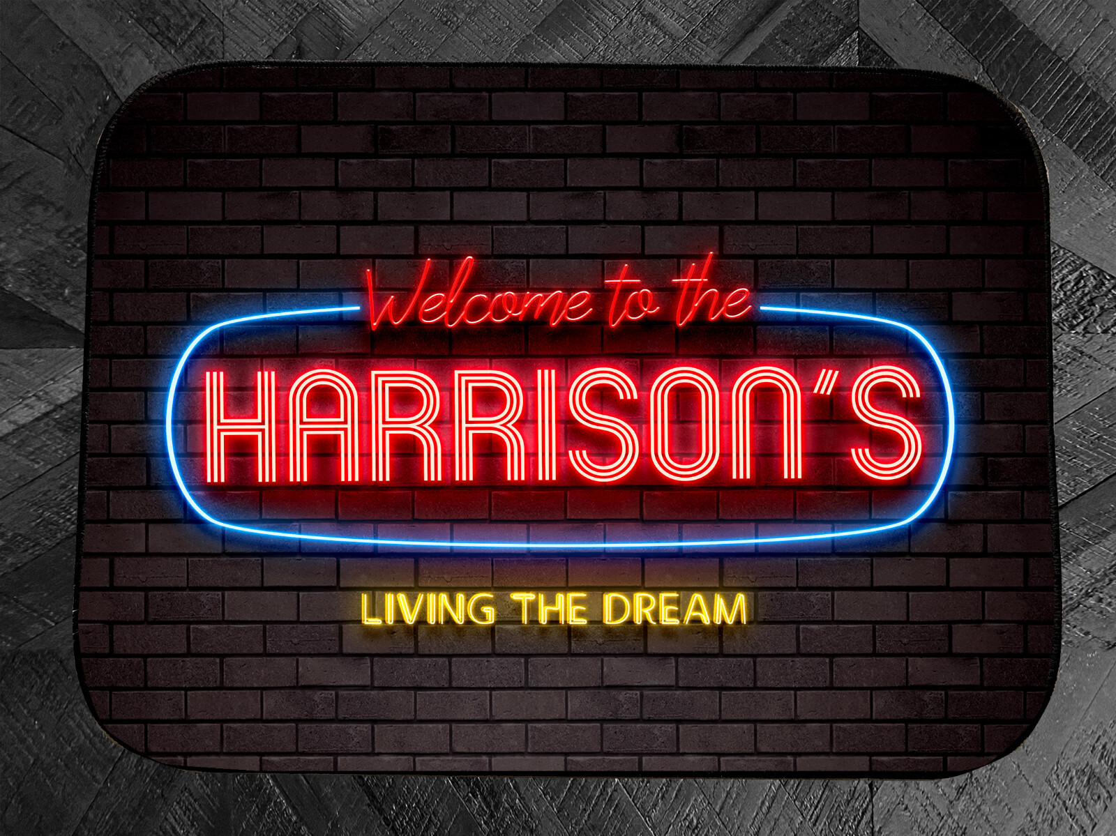 Personalised Motorhome mat - Neon effect Indoor Campervan - Caravan door mat gallery