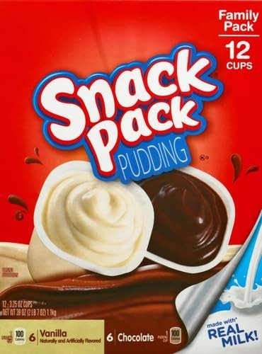 Snack Pack Chocolate and Vanilla Pudding Cups Family Pack, 12 Count gallery