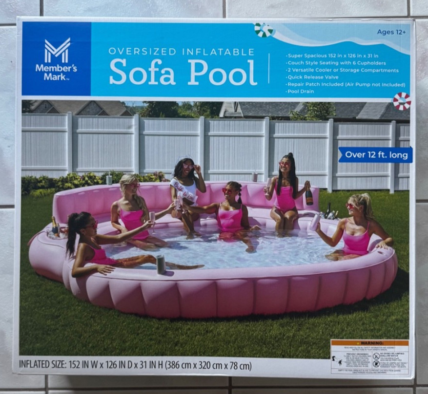 Member's Mark Oversized VIRAL Inflatable Sofa Pool gallery