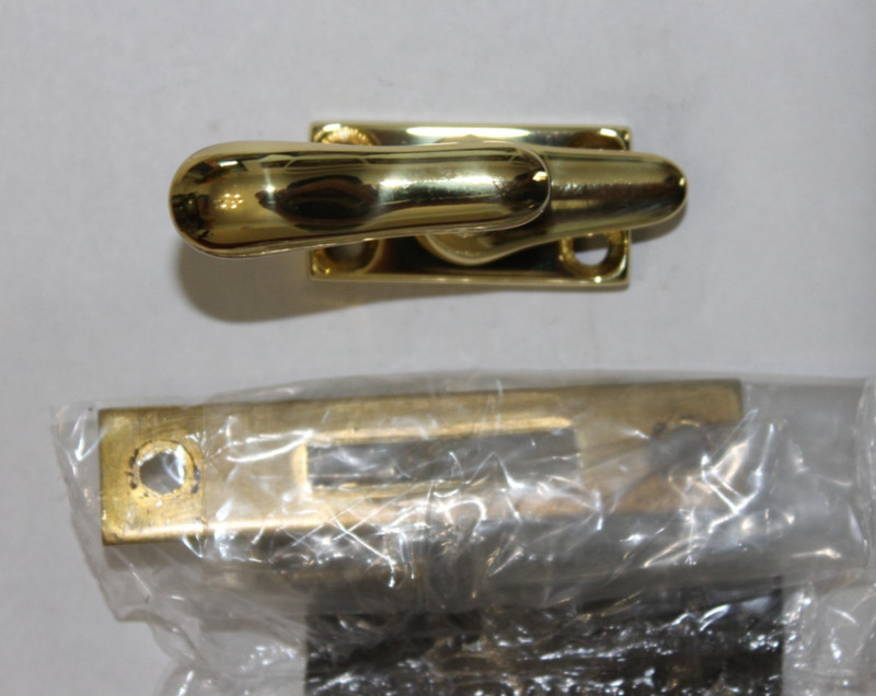 Baldwin Estate 0493-030 Solid Brass Casement Fastener in Polished Brass NEW gallery