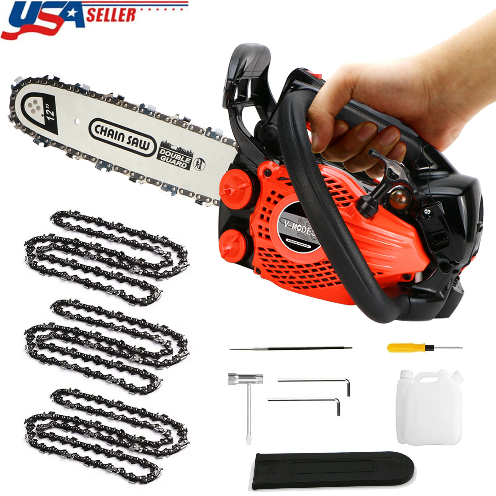 Climbing Saw 12'' Top Handle Gas Chainsaw 2-Stroke 25cc Ultra-light 2511 5.2lb gallery