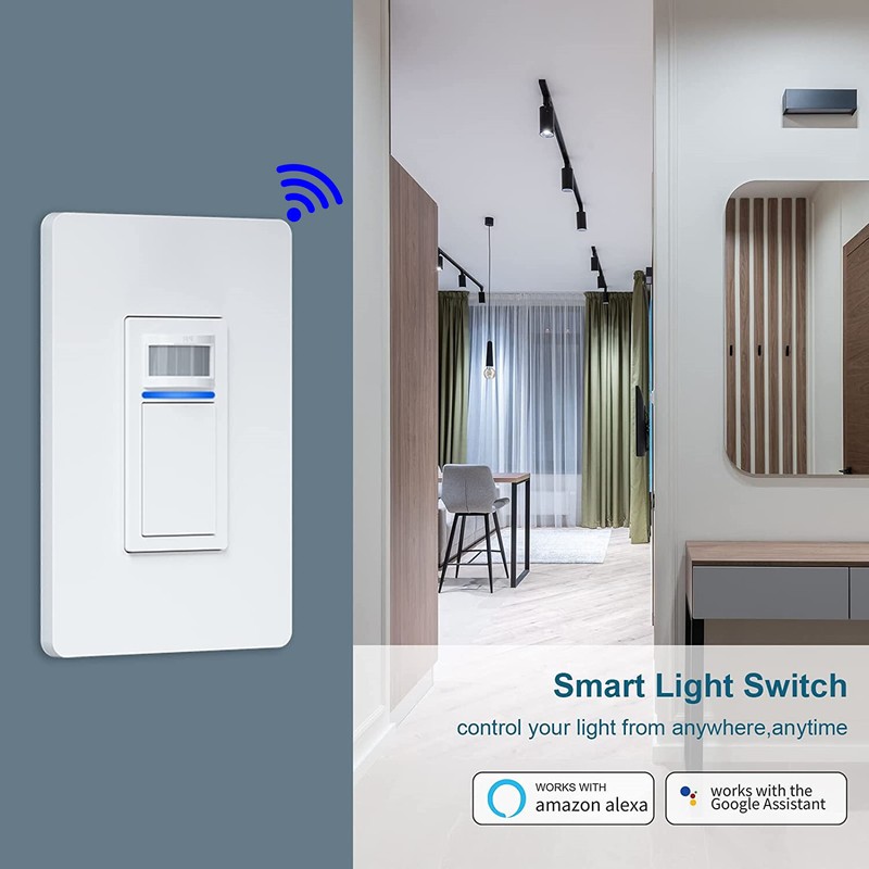 Smart Wi-Fi Motion Sensor Light Switch PIR Occupancy Work with Alexa Google Home gallery
