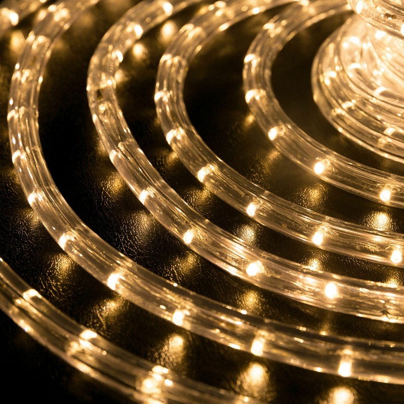 Warm White LED Rope Lighting Flexible Indoor Outdoor Christmas Extend to 300ft gallery