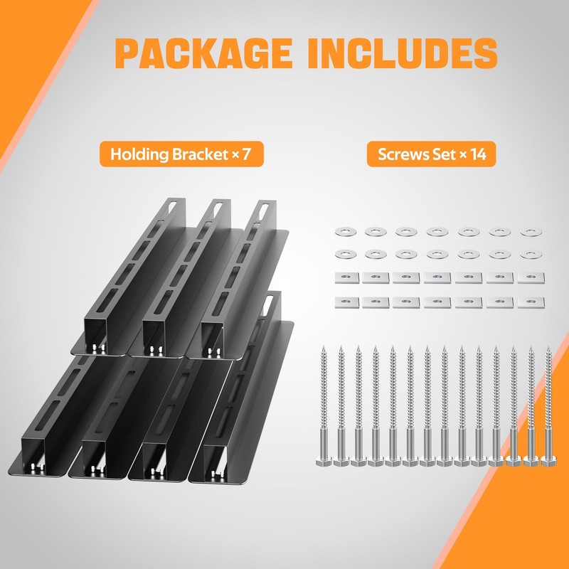 Ultrawall Overhead Garage Storage Rack, Heavy Duty 26"D x 3"W x 2"H, black gallery