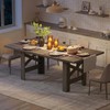 71" Large Farmhouse Dining Table for 6-8 Person, Wood Rectangular Table Only gallery