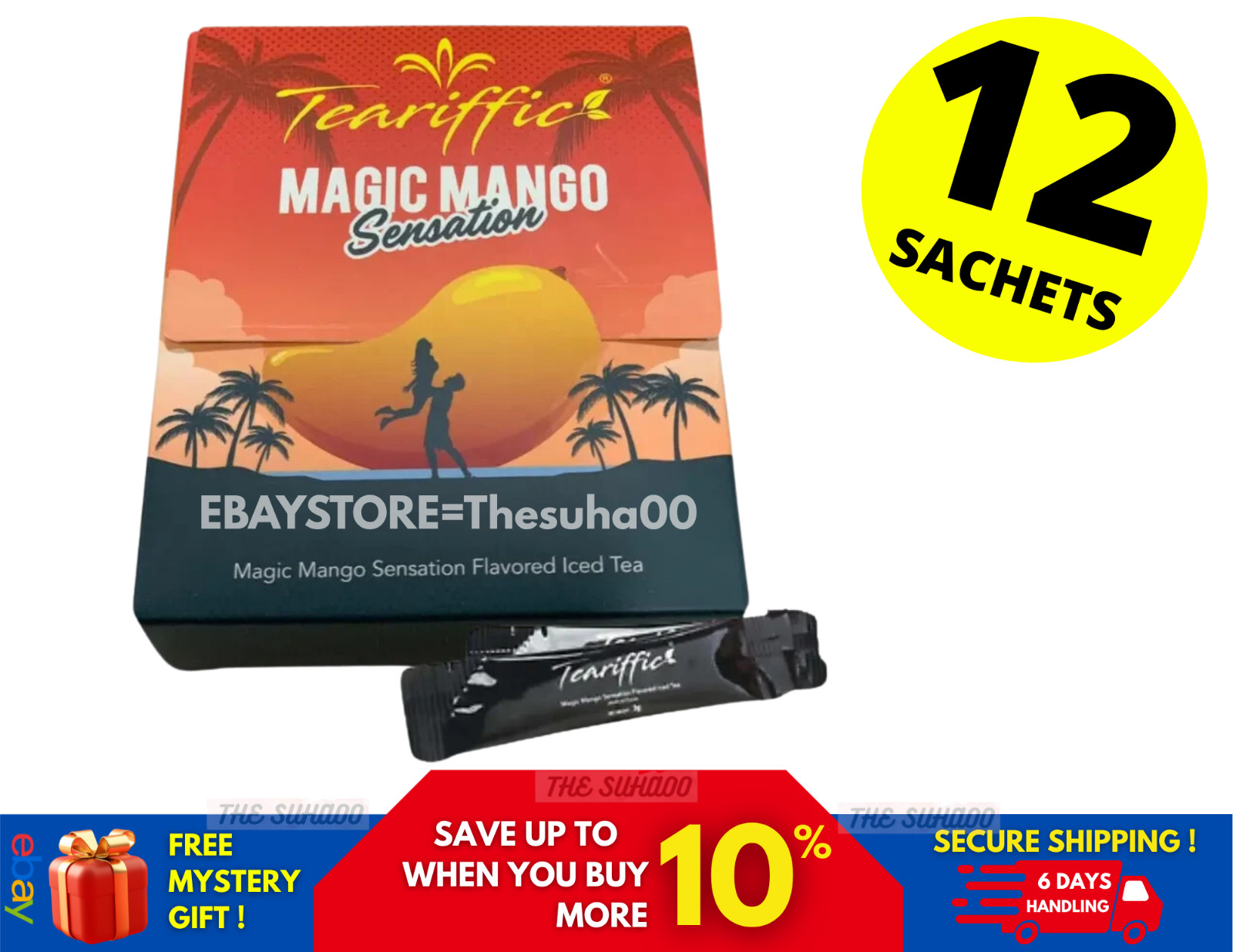 Teariffic Magic Mango Sensation Sexual Men Herb Energy Coffee 1 Box (12 Sachets) gallery