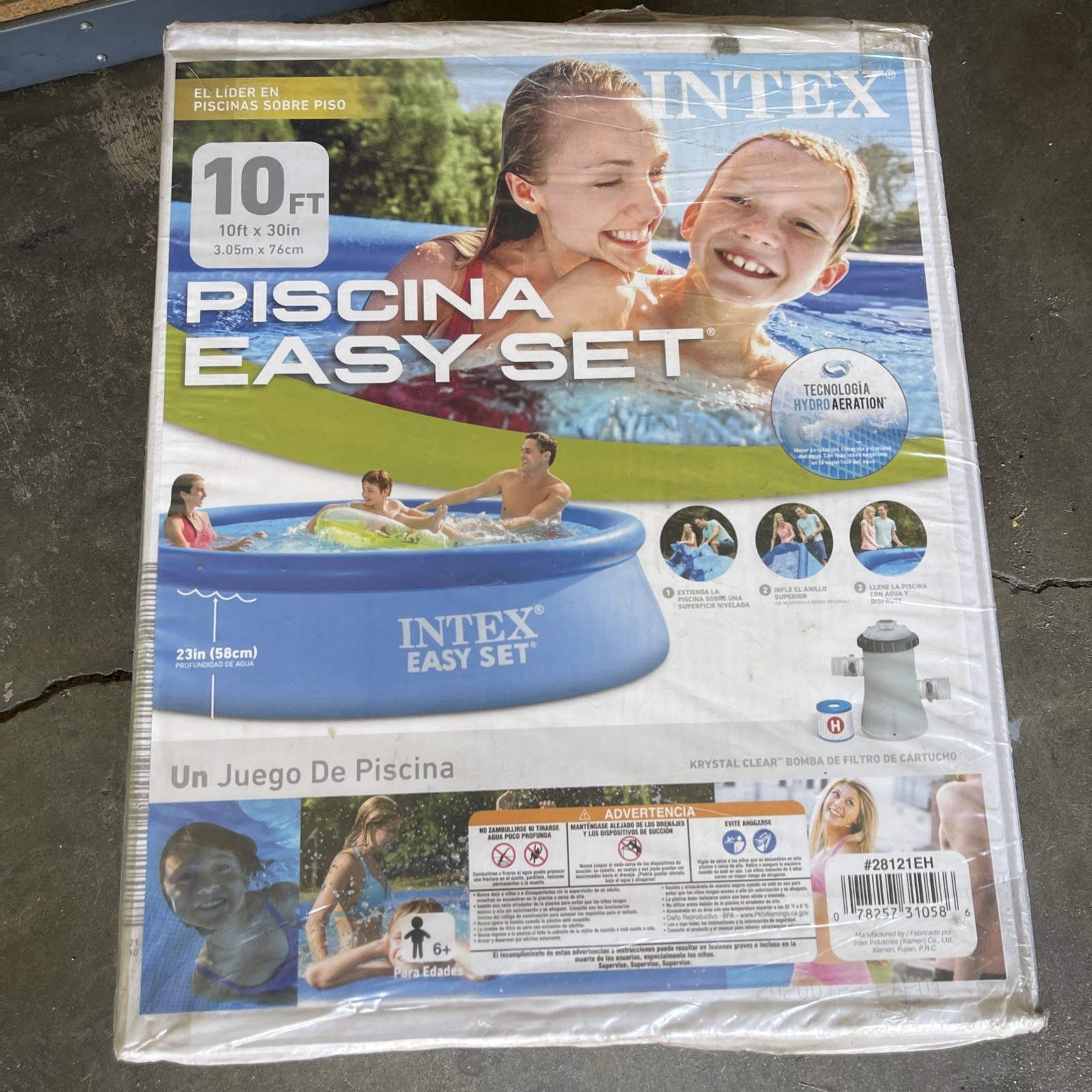 Intex Easy Set 10 ft x 30 in Blue Inflatable Swimming Pool Set w/ Pump gallery