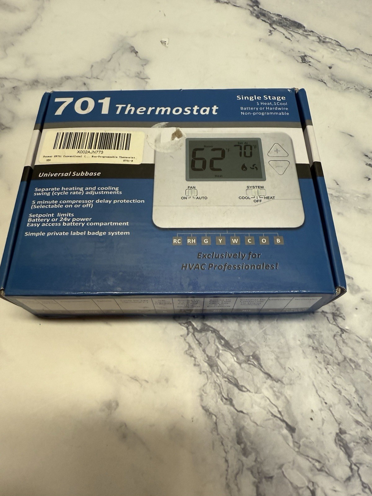 PRO1 T701 Single Stage Digital Non-Programmable Thermostat (1H/1C) NEW gallery