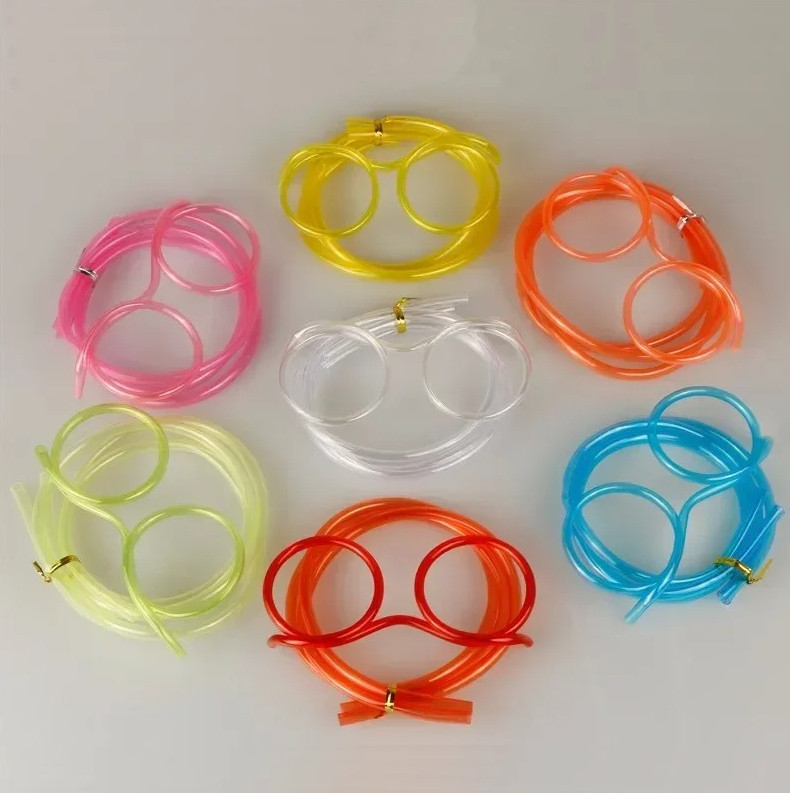 2pcs Straw Glasses – Flexible Funny Drinking Straws for Kids & Parties - NEW gallery