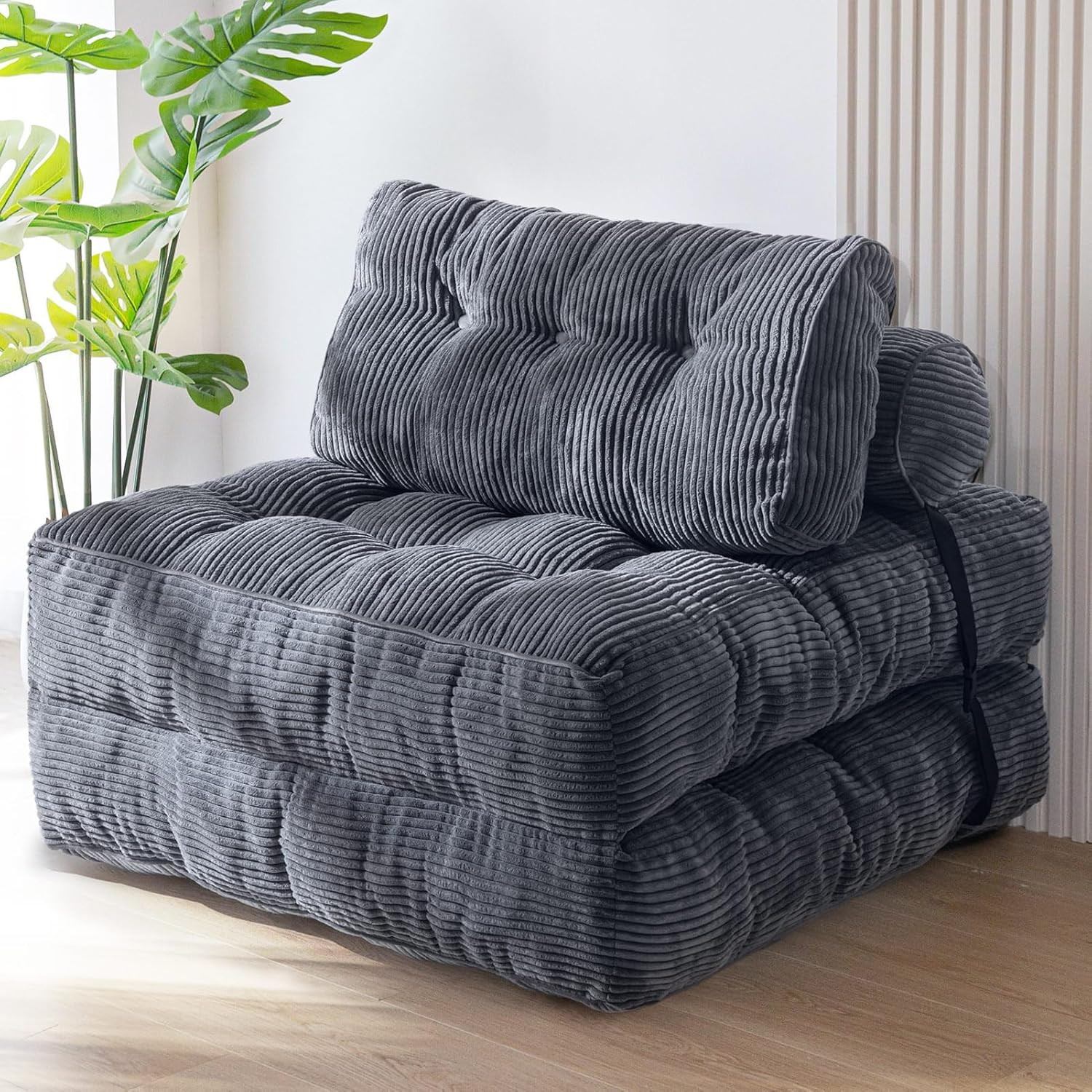 Folding Sofa Bed, Convertible Sleeper Chair with Pillow Foldable Mattress with B gallery