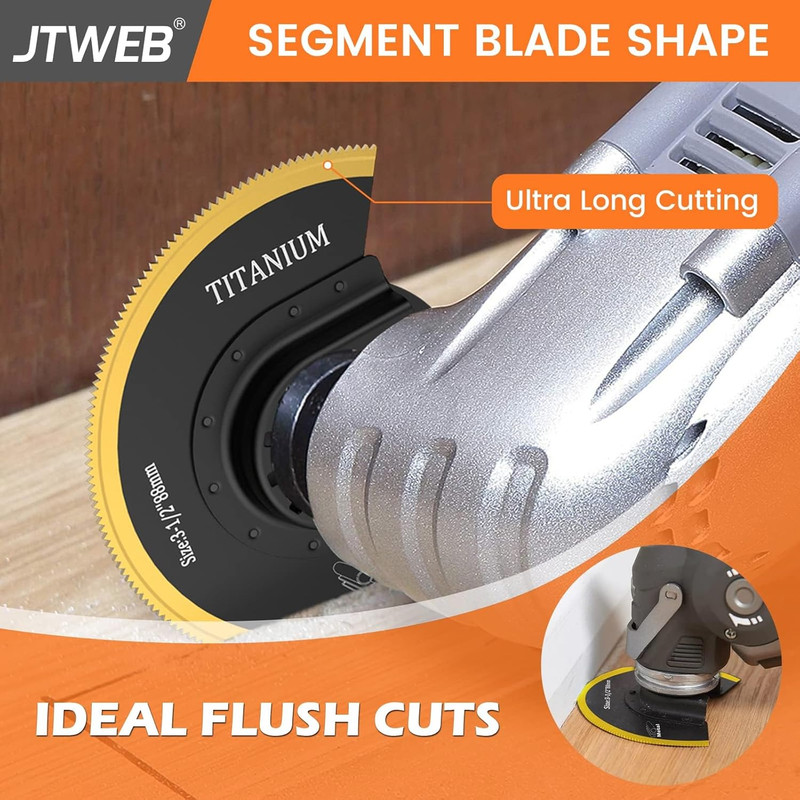 Titanium Oscillating Tool Blade Set, 5PCS Multi-Tool Blades for Wood & Metal gallery