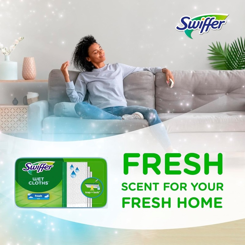 Swiffer Sweep Mop Wet Pads Refill Multi Surface Floor Cleaner Wipes 24Ct gallery