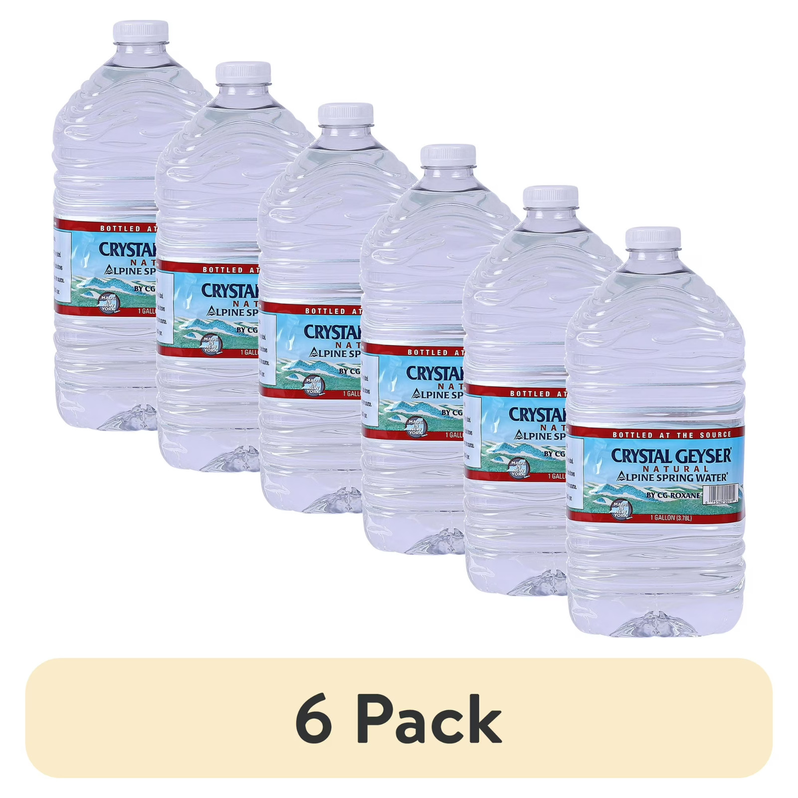 (6 pack) Crystal Geyser Alpine Spring Water, 1 Gallon Plastic Jug gallery