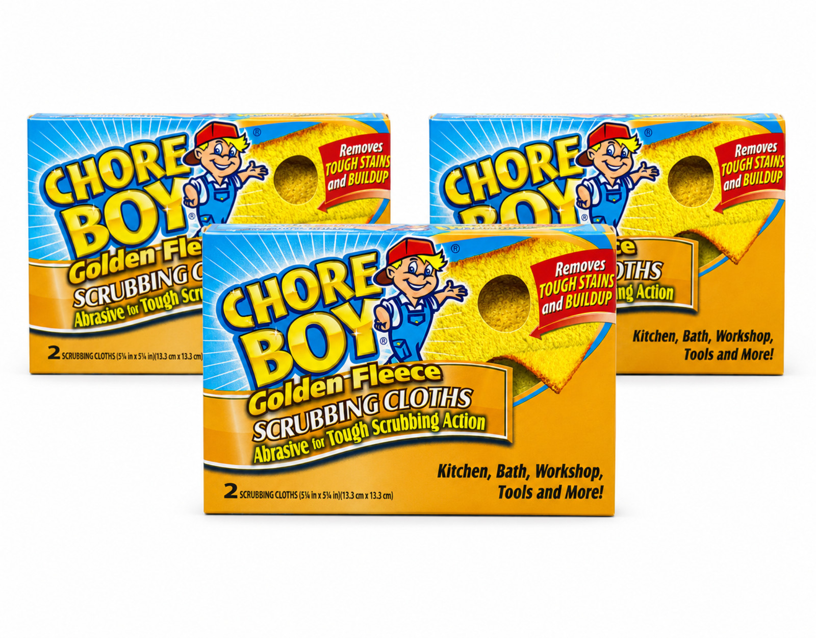 Chore Boy Golden Fleece Scrubbing Cloths, 2 Count 3 Pack gallery