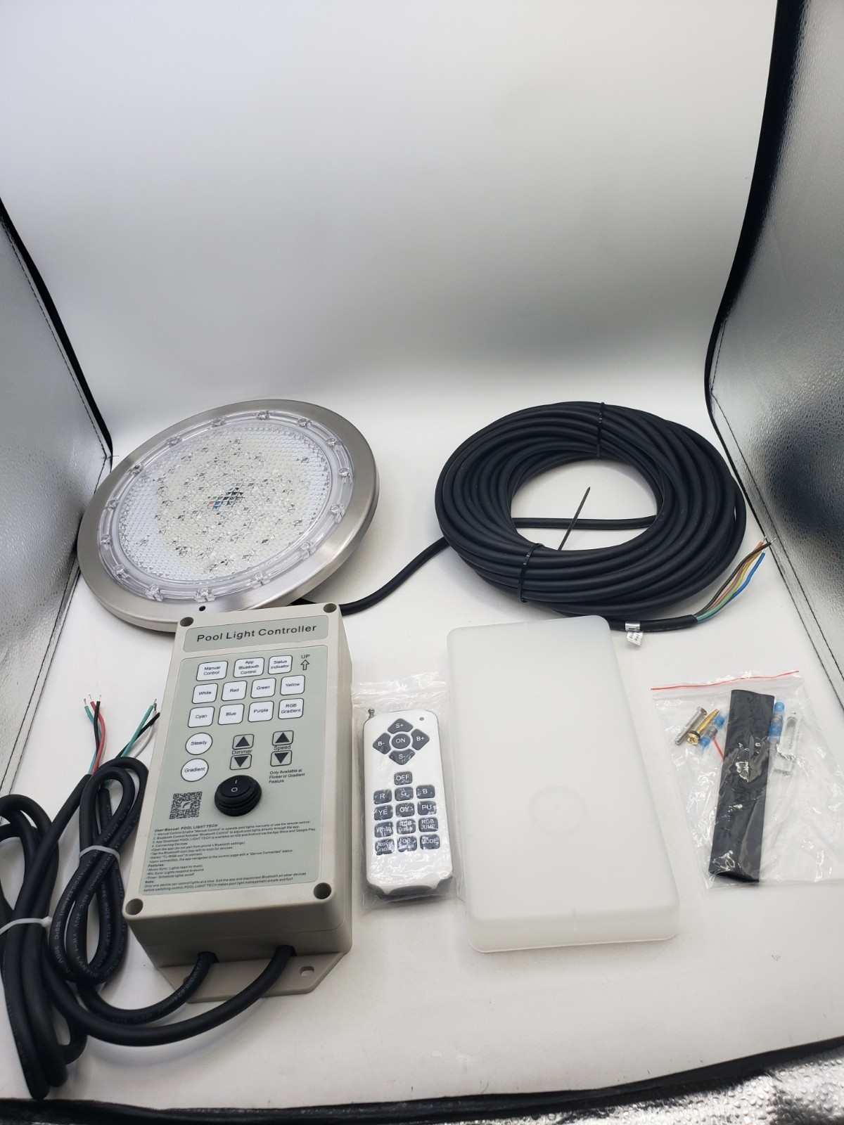 10Inch LED Pool Light for Inground Pool w/Controller 50W RGB Swimming Pool Light gallery