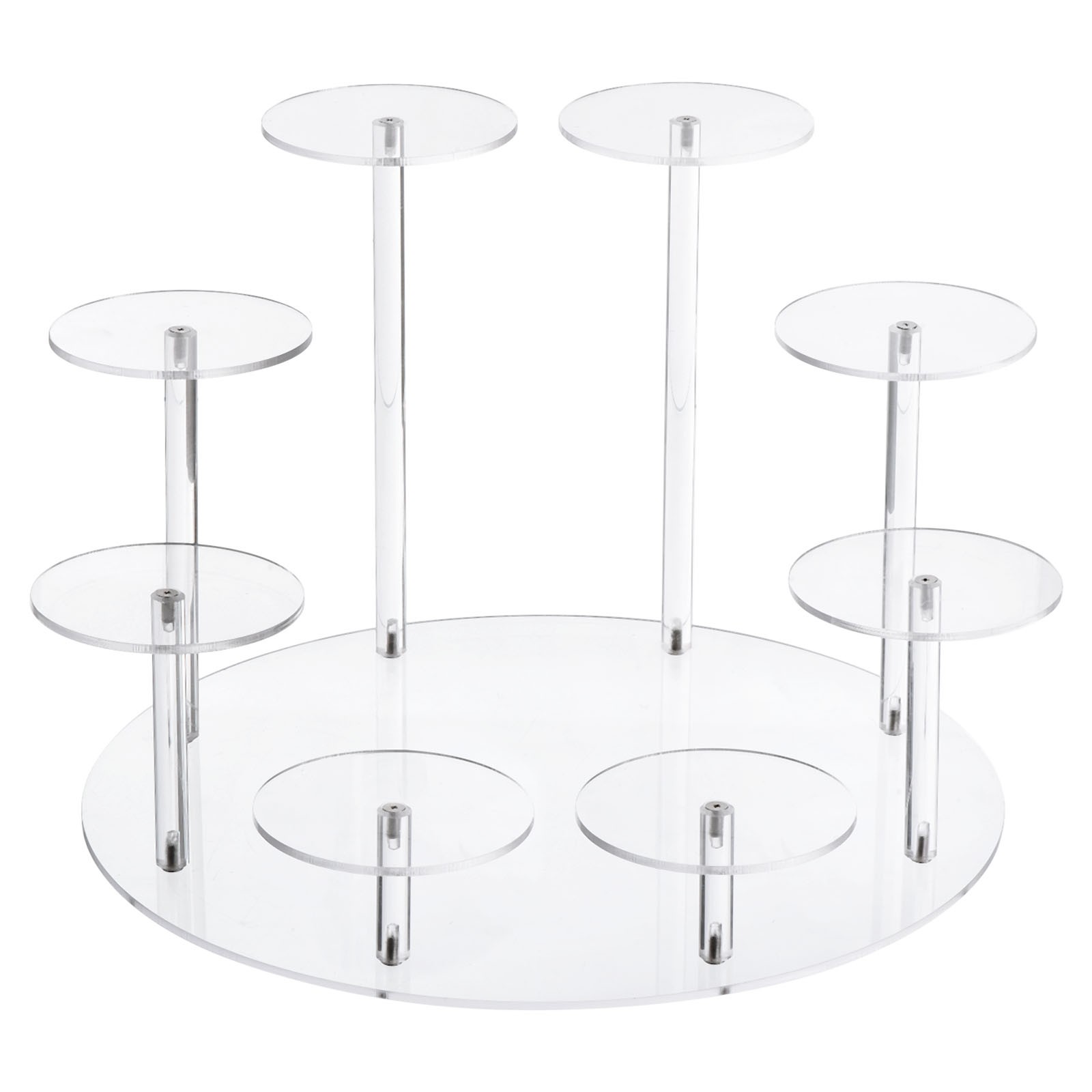 Acrylic Display Stand for Collectible Figures, 8 Tier Round Cupcake Stand Clear gallery
