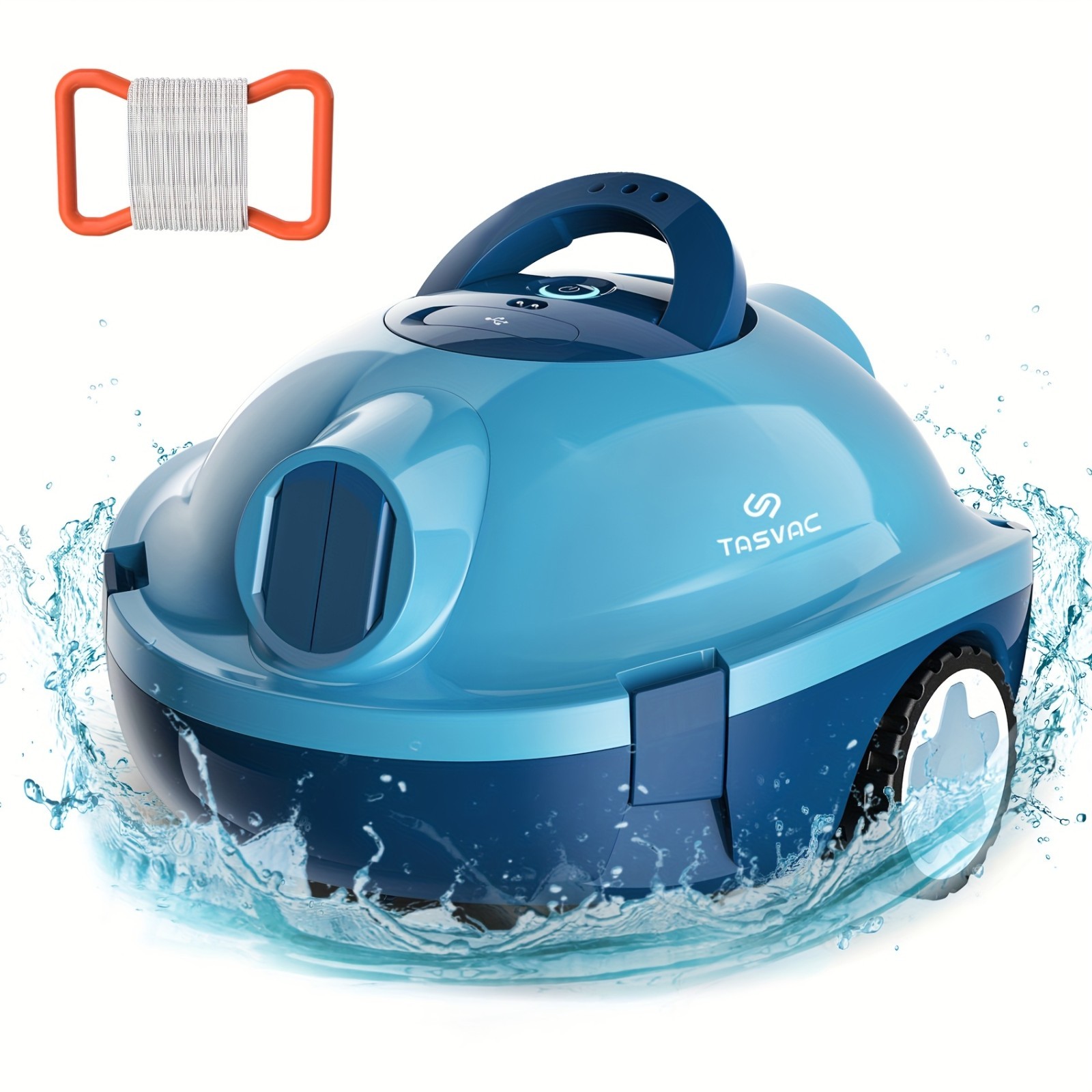 2025 New TASVAC Cordless Robotic Pool Cleaner,Automatic Vacuum ,90-Min Long Runt gallery