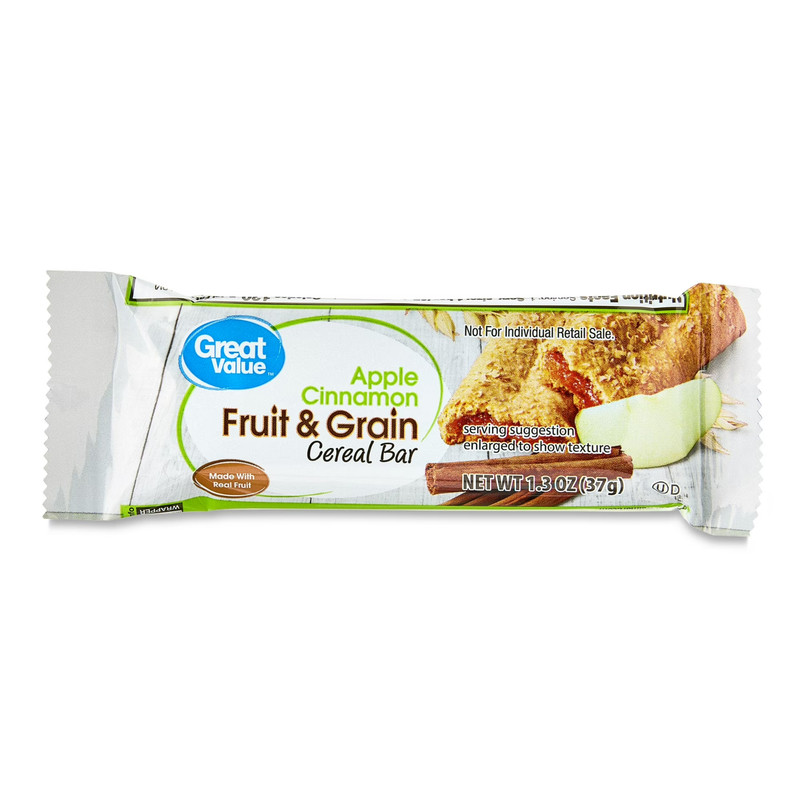 Great Value Fruit & Grain Cereal Bars, Variety Pack, 1.3 oz, 32 Count gallery