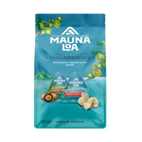 Mauna Loa Macadamia Nut Trio Assortment (SWEET & SAVORY) MINI PACKS 30 ct 16.5OZ