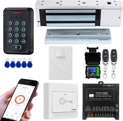 Smart Door Access Control System with 500KG 1200Lbs Magnetic Lock, Wifi & Tuya A