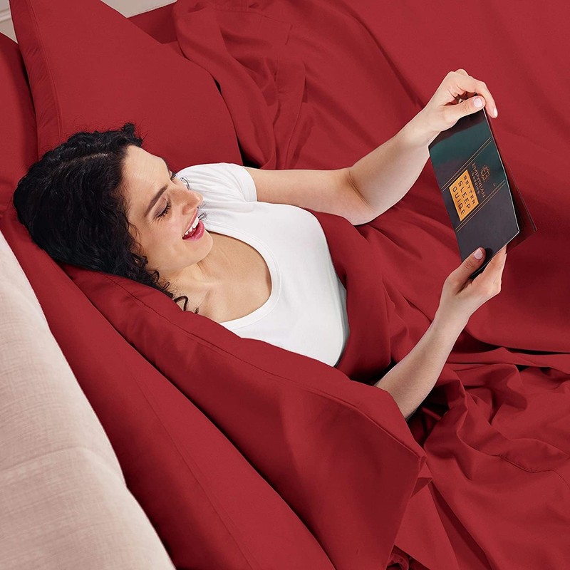 Empyrean Queen Sheets - 4 PC Super Soft Bed Sheets Queen Size - Double Brushe... gallery