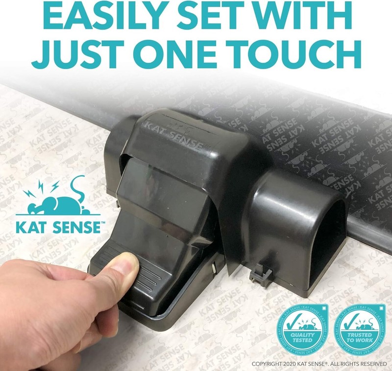 Kat Sense Covered Rat & Chipmunk Traps, Prevents Accidental Triggering BLACK gallery
