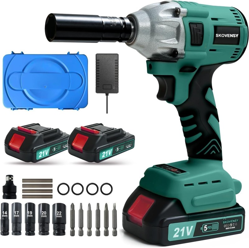 Electric Impact Driver with 258ft-lb Torque - Includes 2 Batteries & Accessories gallery