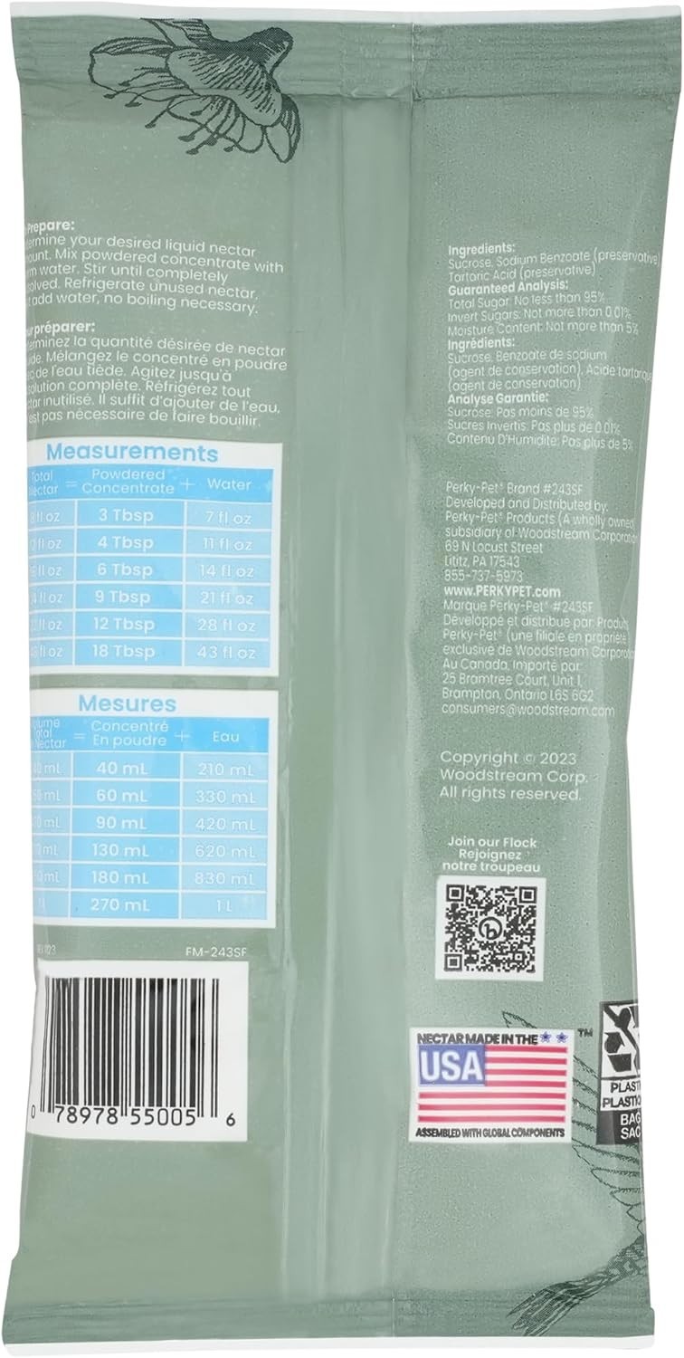 Hummingbird Nectar Concentrate for Hummingbird Feeder - 8 oz Powder Bag - Mak... gallery