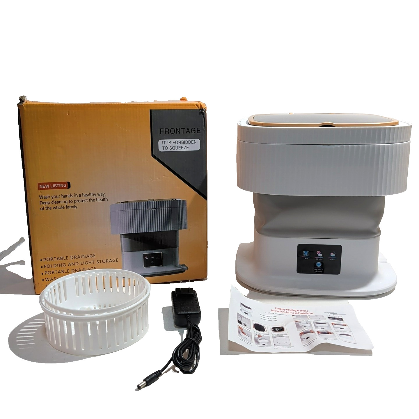 18L Portable Washing Machine Mini Compact Twin Tub Washer Spinner Open Box gallery