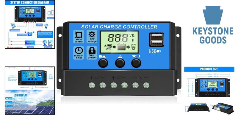 30A LCD Solar Charge Controller for 12V/24V Lead-Acid Batteries gallery