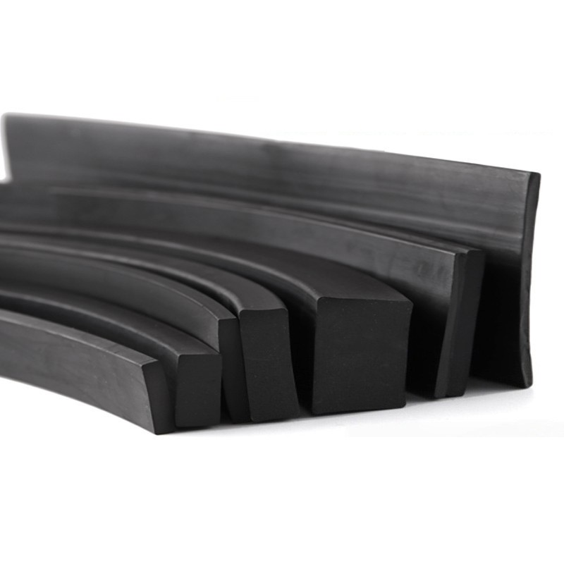 Solid Black Nitrile NBR Rubber Sealing Strip Thick 3/4/5/6/8-30mm Width 4-70mm