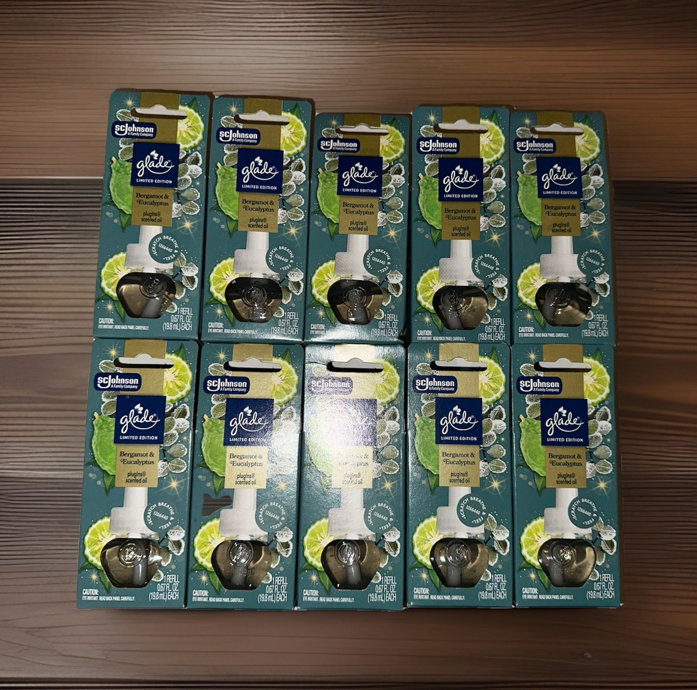 10 Total Glade Plugins Scented Oil Refill Bergamot & Eucalyptus gallery