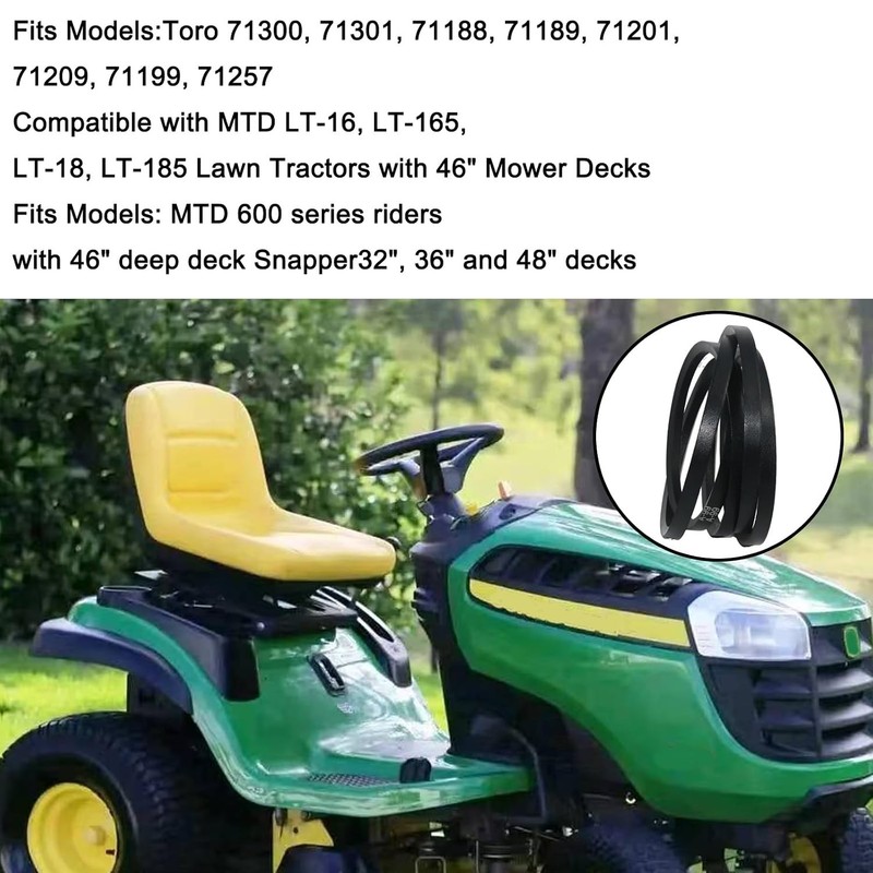1/2'' x 99'' Replacement Deck Belt for MTD Lawn Mowers & Toro Equipment gallery