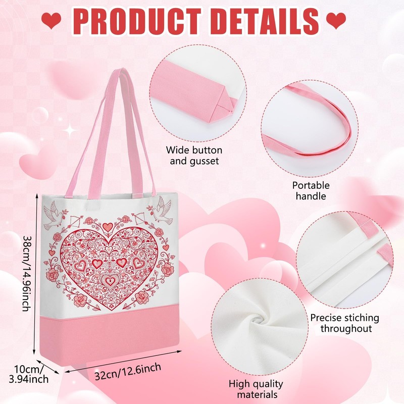 24 Pcs Canvas Tote Bag Bulk with Makeup Bag 13 x 15 Inches Medium 10 oz Light... gallery