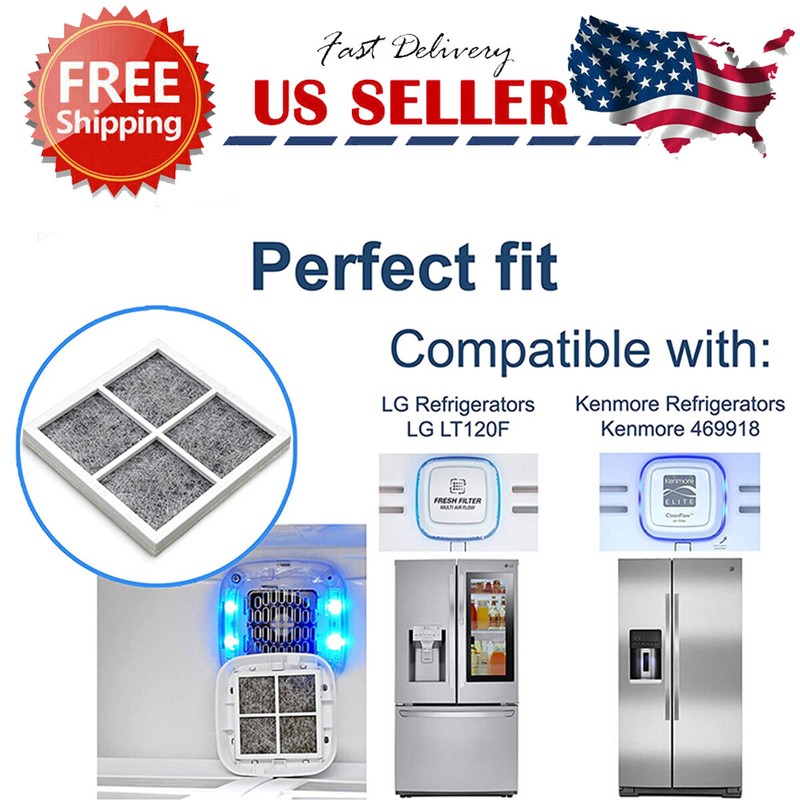 Replacement Air Filter for LG LT120F Kenmore Elite 469918 Refrigerator 4 Pack gallery
